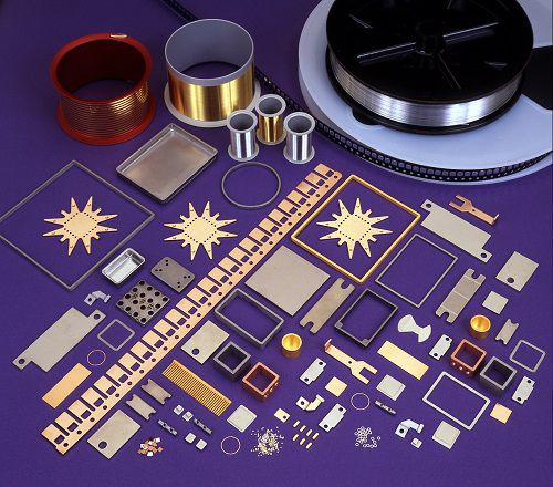Display of Coining Precision Metal Stampings and Bonding Wires