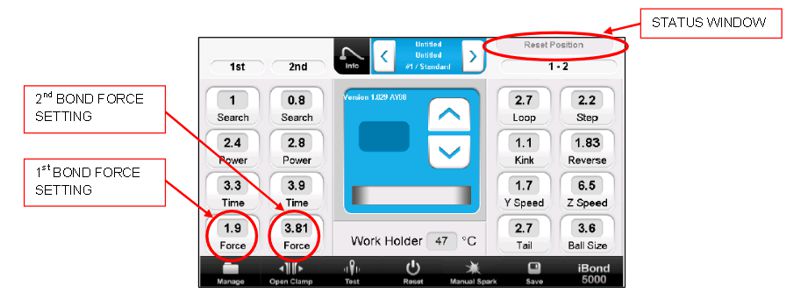 How to adjust the bond force on MPP iBond 5000 Wire Bonders