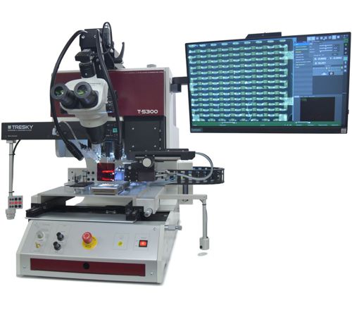Semiatuomatic Die Bonder with Beam Splitter for Flip Chip and Component Alignment - Look up - Look Down