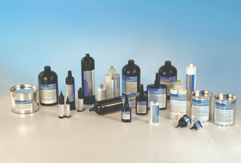 Selection of DELO Adhesive Containers