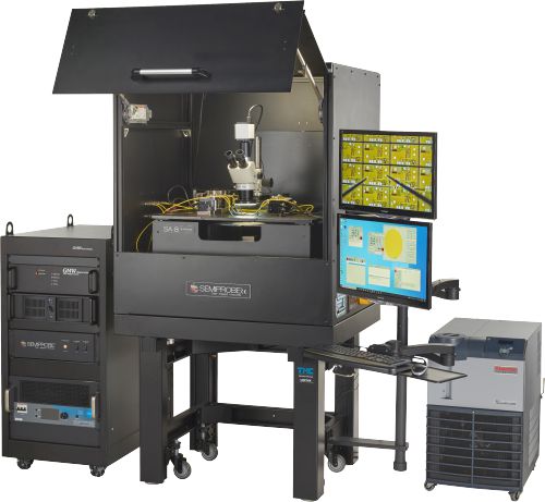 Magnetic Stimulation Wafer Probe Station Mounted in a Dark Box