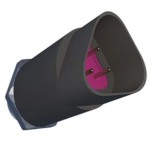 Cut-Out of A Connector Showing the Usage of Adhesive for Bonding Pins