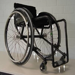 Adhesive application, bonding in Wheelchairs